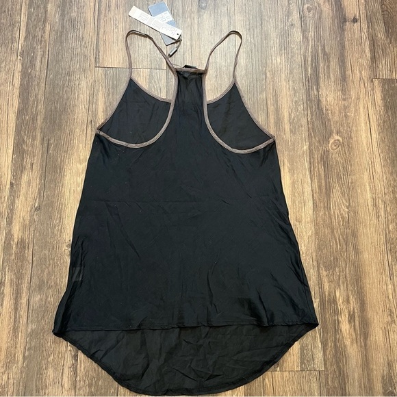NWT Women’s Black Flowy Racerback Cotton Tank Top Low Cut Size L - Picture 6 of 10